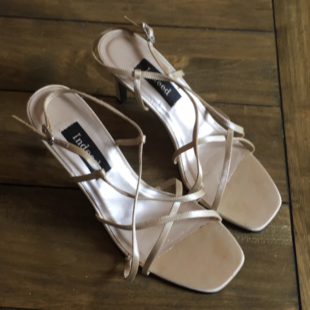Indeed evening heels - satin Champagne